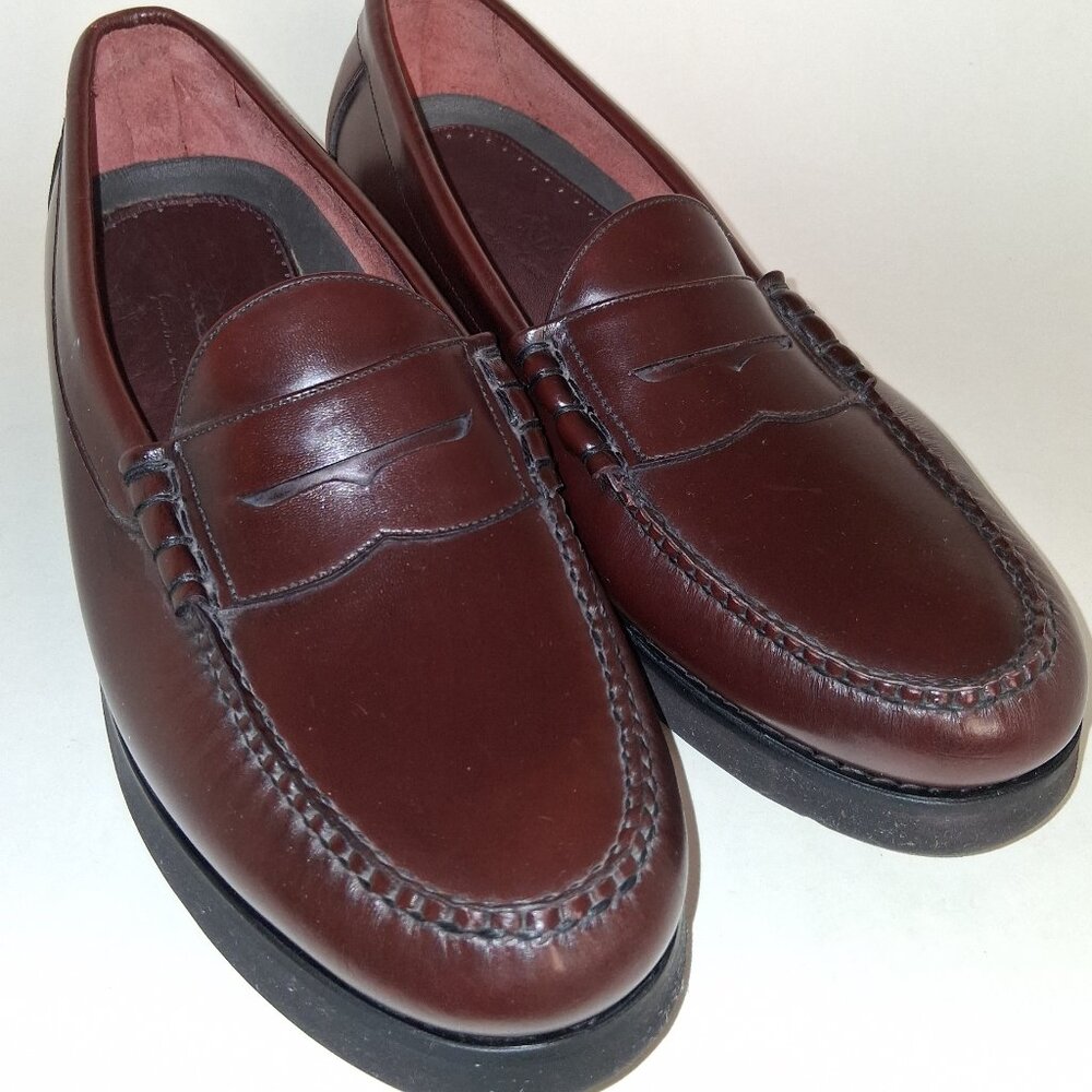 Rockport Hand Sewn Leather Penny Loafers Burgundy Size 12 M - Never Worn